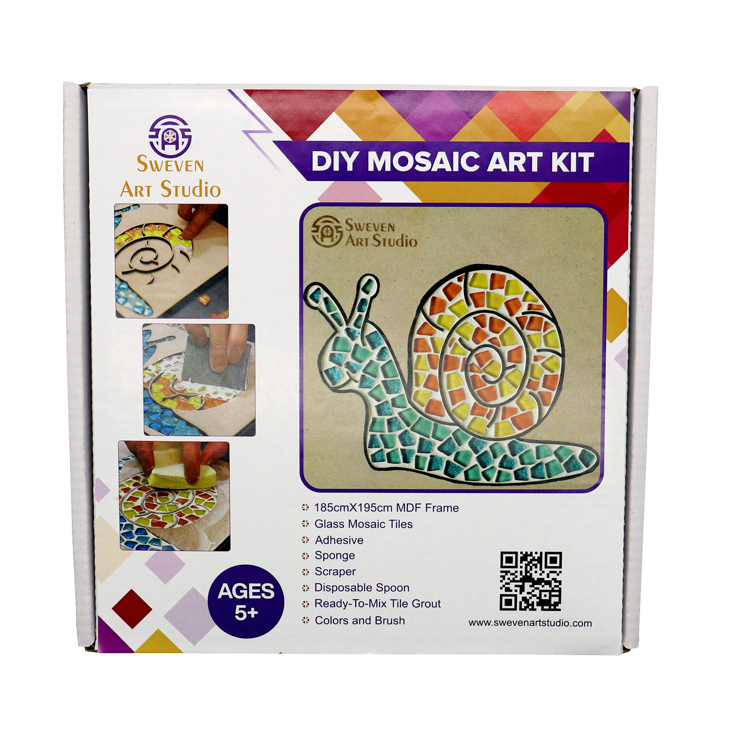Snail DIY Mosaic Art Kit for 5+ Ages Kids, Creative Art & Craft Kit –  Sweven Art studio