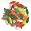 Mix Leaves in Green, Yellow, Red & Orange Brushing Effect  (Pack of 200Gms)